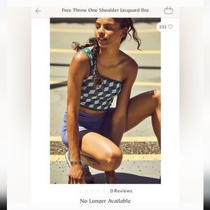 NWT ML Free People Free Throw One Shoulder Jacquard Bra